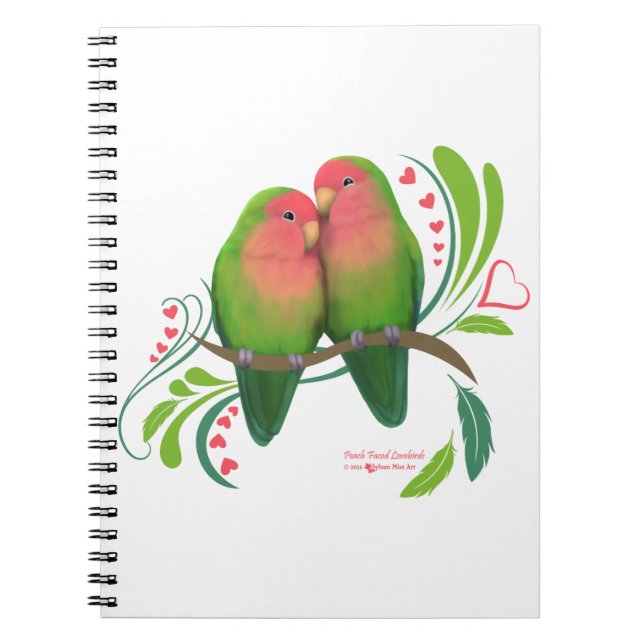 Carnet Peach Faced Inséparables (Devant)