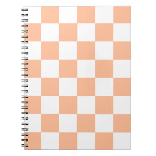 Carnet Peach Fuzz À damiers En vichy Motif