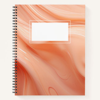 Carnet Peach fuzz liquide abstrait