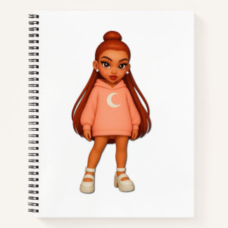 Carnet Peach Moon Hoodie Fashion Doll Notebook