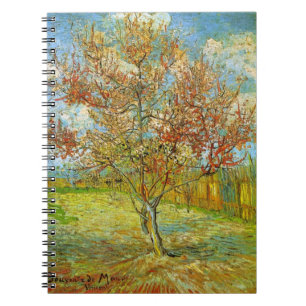 Carnet Peach Tree rose en fleurs par Vincent van Gogh