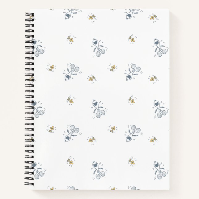 Carnet Peanuts | Motif de rire de Snoopy et Woodstock (Devant)
