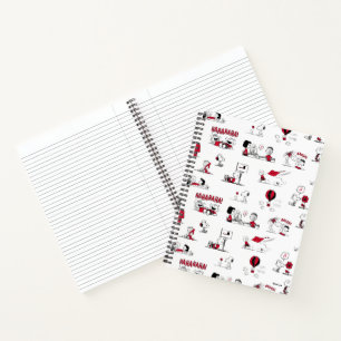 Carnet PEANUTS   Motif rouge et noir