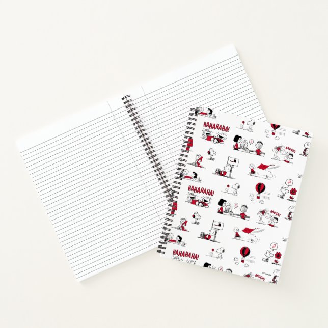Carnet PEANUTS | Motif rouge et noir (Intérieur)