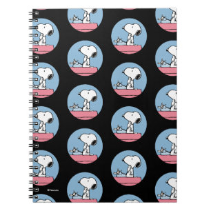 Carnet Peanuts Snoopy à la machine à écrire
