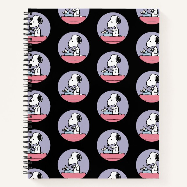 Carnet Peanuts | Snoopy à la machine à écrire (Devant)