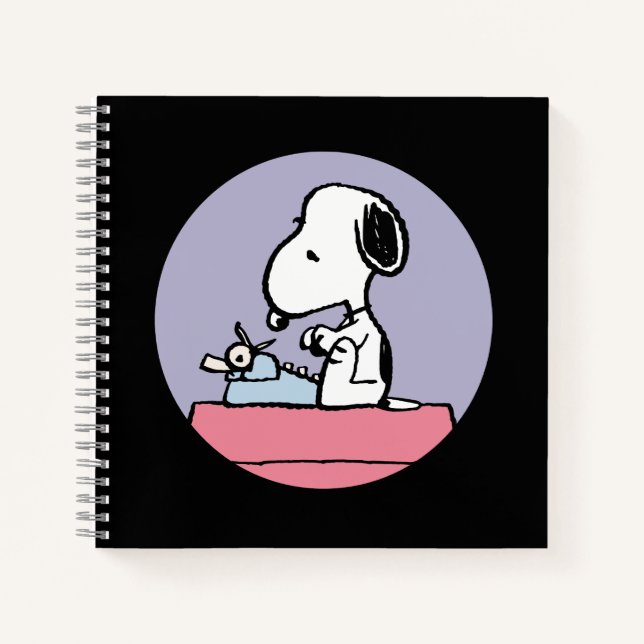 Carnet Peanuts | Snoopy à la machine à écrire (Devant)