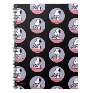 Carnet Peanuts Snoopy à la machine à écrire