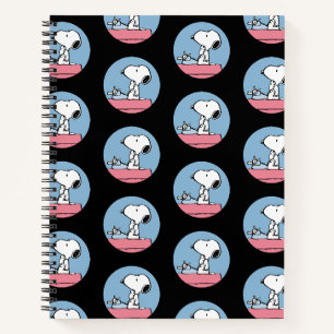 Carnet Peanuts Snoopy à la machine à écrire