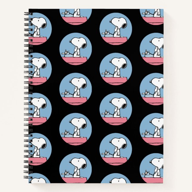 Carnet Peanuts | Snoopy à la machine à écrire (Devant)