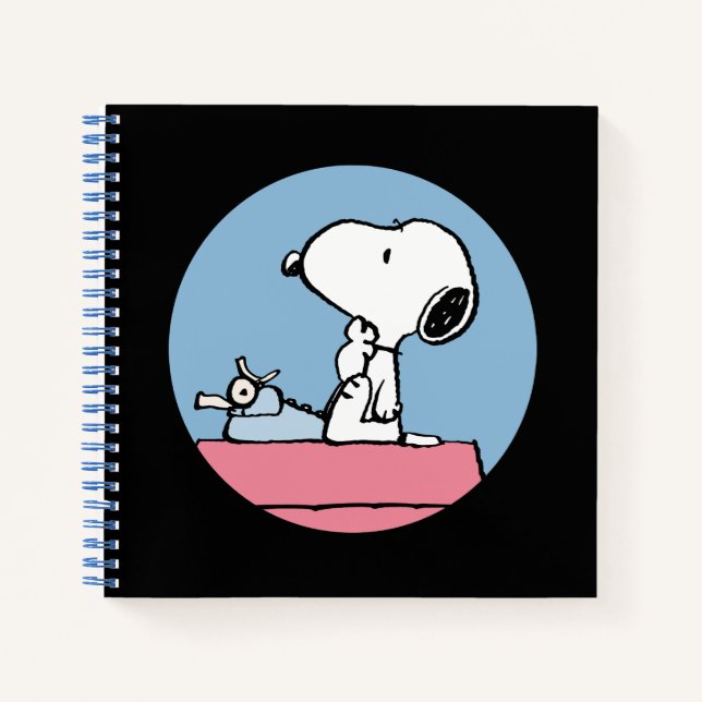 Carnet Peanuts | Snoopy à la machine à écrire (Devant)