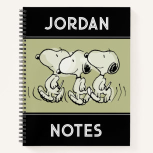 Carnet Peanuts Snoopy Marche Fier
