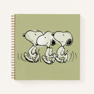Carnet Peanuts Snoopy Marche Fier