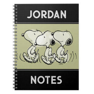 Carnet Peanuts Snoopy marche tête haute