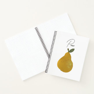Carnet Pear Fruit Illustration 