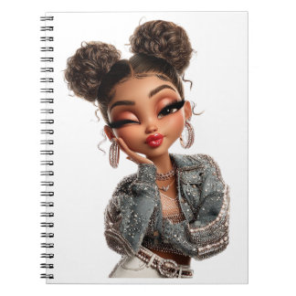 Carnet  Pearl Pout Glam Girl Spiral Photo Notebook