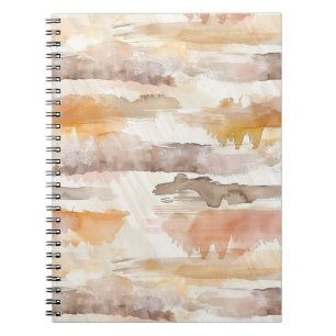 Carnet Pêche Pamplemousse Crème Chocolat Brun Rayures