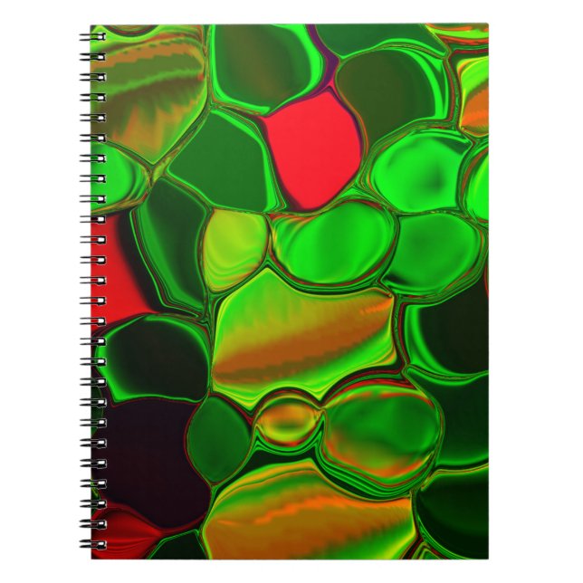 Carnet Pedaços de cores, círculos e formas arredondados. (Devant)