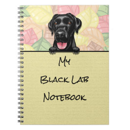 Carnet Peeking Cute Black Labrador