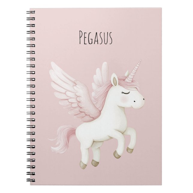 Carnet Pégase rose (Devant)