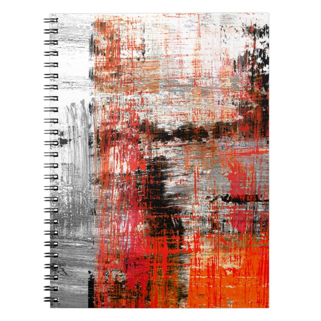 Carnet peint à la main abstrait fond abstrait, art, huile (Devant)