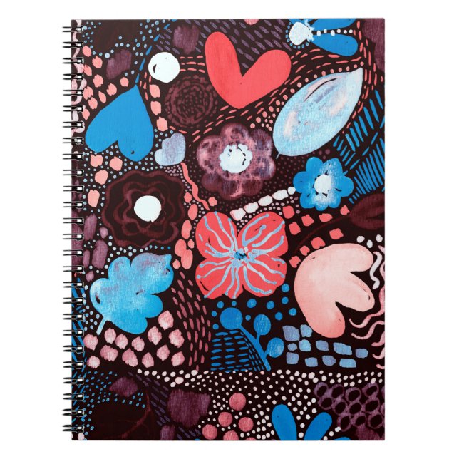 Carnet Peinture à la main Aquarelle Abstraite Croquis Doo (Devant)