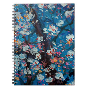 Carnet Peinture à l'huile d'art, fleur de cerisier, abstr