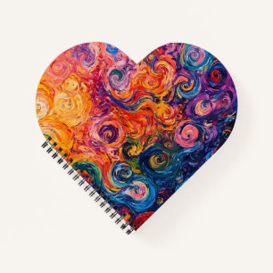 Carnet Peinture à l'huile de tourbillons psychédélique