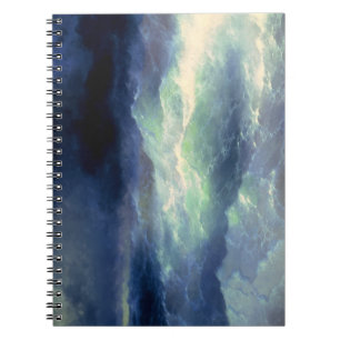 Carnet Peinture à l'huile Vagues Époque romantique Beaux-