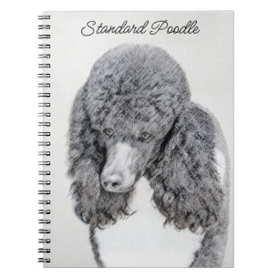 Carnet Peinture à paille noire standard - Art du chien