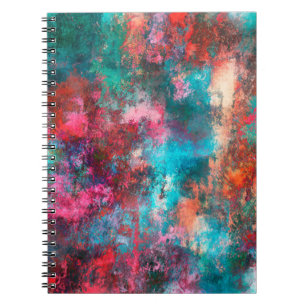 Carnet Peinture Abstraite. Brosses, taches de peinture. M