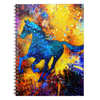 Carnet Peinture Abstraite Cheval en Course