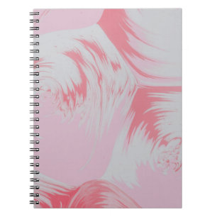 Carnet Peinture abstraite rose et blanche