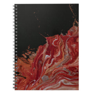 Carnet Peinture abstraite rouge et blanche