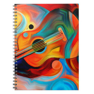 Carnet Peinture Abstraite sur le thème de la musique et d