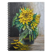 Peinture acrylique nature morte de tournesols