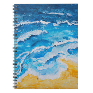 Carnet Peinture acrylique sur la mer et la plage sur le s