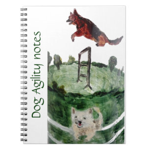 Carnet Peinture agilité chien personnalisée