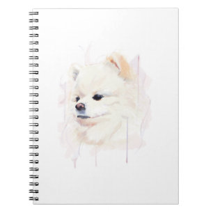 Carnet Peinture aquarelle de chien Poméranie Mignon