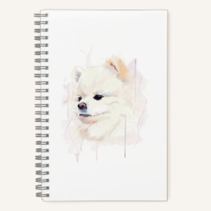 Carnet Peinture aquarelle de chien Poméranie Mignon