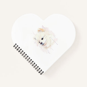 Carnet Peinture aquarelle de chien Poméranie Mignon