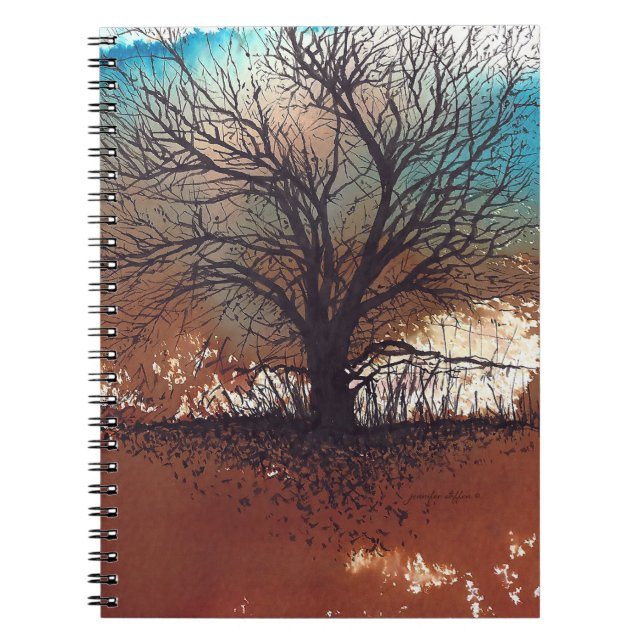 Carnet Peinture aquarelle de l'arbre paysager (Devant)