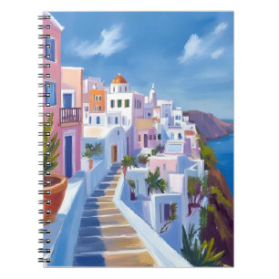 Carnet Peinture aquarelle de Santorin Grèce Voyage