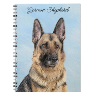 Carnet Peinture berger allemande - jolie art original chi