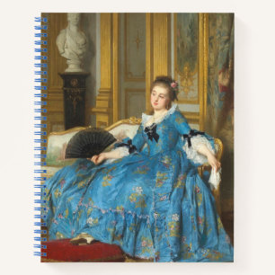 Carnet Peinture classique vintage de Sassy Girl avec vent