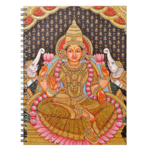 CARNET PEINTURE COMPLEXE DE GAJA LAKSHMI TANJORE {SUD IND
