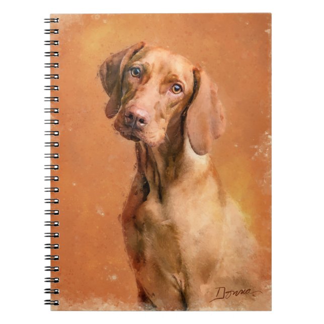 Carnet Peinture d'art de Chien Vizsla en Hongrie (Devant)