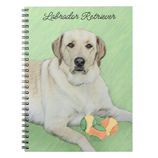 Carnet Peinture de balles de tennis et de retrieur du Lab (Devant)