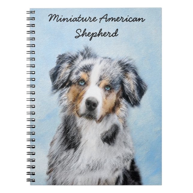 Carnet Peinture de berger américaine miniature - Chien Ar (Devant)