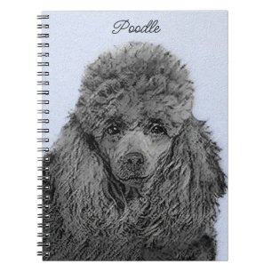Carnet Peinture de caniche Miniature Jouet noir Art origi